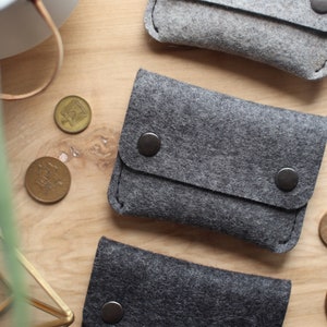 100% Wool Pouch Wallet for Coins and Cards | Minimalist Coin Pouch | Eco-friendly, Natural, Sustainable Materials