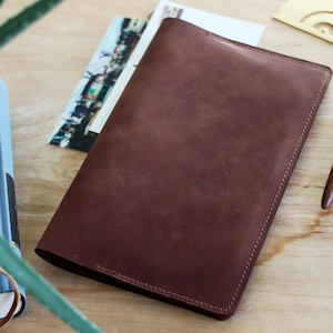 4 Pocket Leather Notebook Journal Cover, Personalized | For Moleskine, Field Notes, A5 or A6 sized notebooks