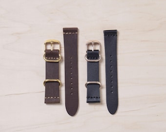 Women's Minimalist Leather Watch Strap Band | Handstitched, Multiple Sizes 18/20mm