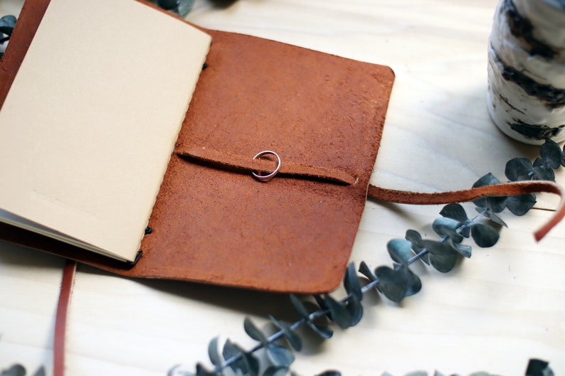 Leather Vow Book Cover Wedding vows, Gifts, Personalized, Free Notebook Included image 3