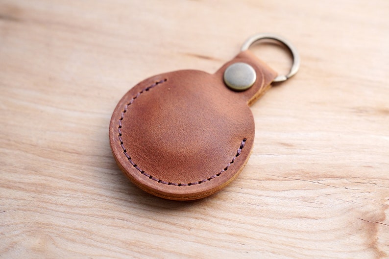 Leather Ring Pouch with Key Ring: Personalized Ring Protector image 4