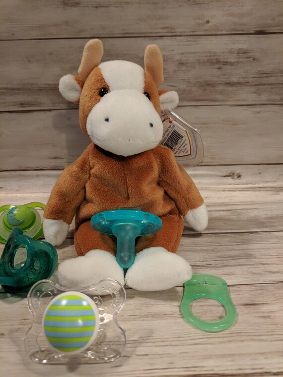 Cow Pacifier Holder Baby Boy Baby Girl Newborn Baby Etsy