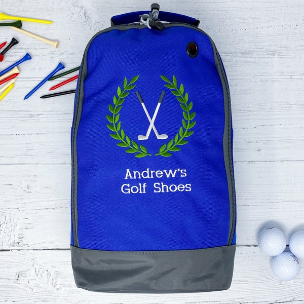 Personalised Embroidered Golf Shoe Bag | Travel Golf Shoe Bag | Father's Day Gift