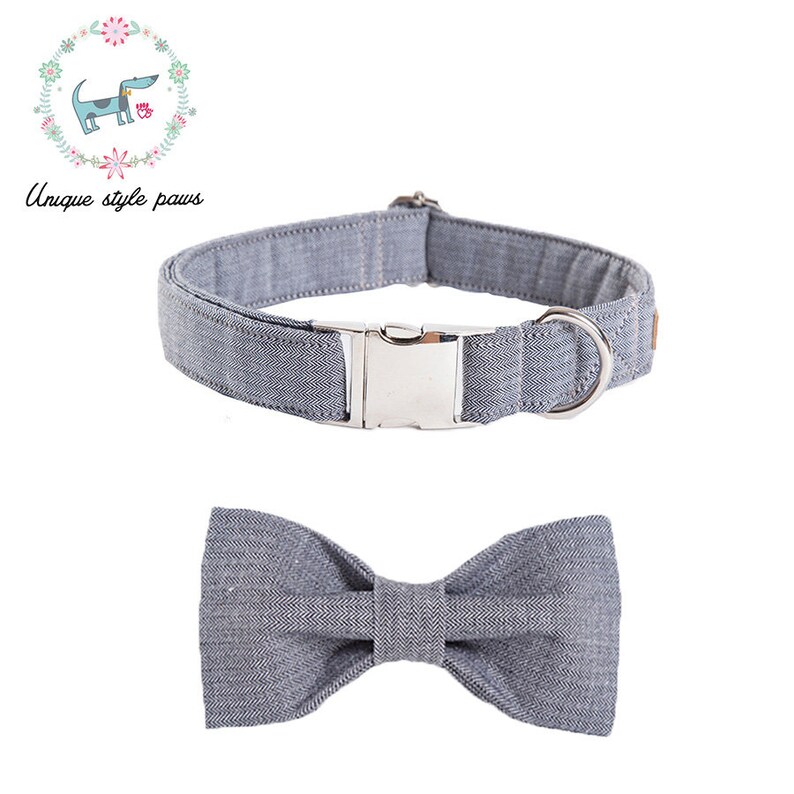 Lovely Dog Collar and Bow Tie and Leash From Premium Cotton Etsy