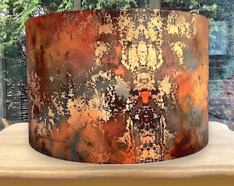 Rust Distressed Lampshade Copper Bedside table lamp shade Ceiling lamp home decor