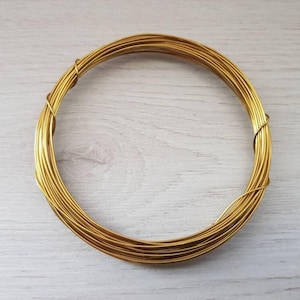 20g (0.8mm) Bare Brass Round Wire | Dead Soft | Jewellery Making Wire | 6 Metres