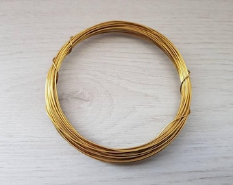 20g (0.8mm) Bare Brass Round Wire | Dead Soft | Jewellery Making Wire | 6 Metres