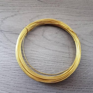 24g (0.5mm) Bare Brass Round Wire - Dead Soft - Jewellery Making Wire - 10 Metres