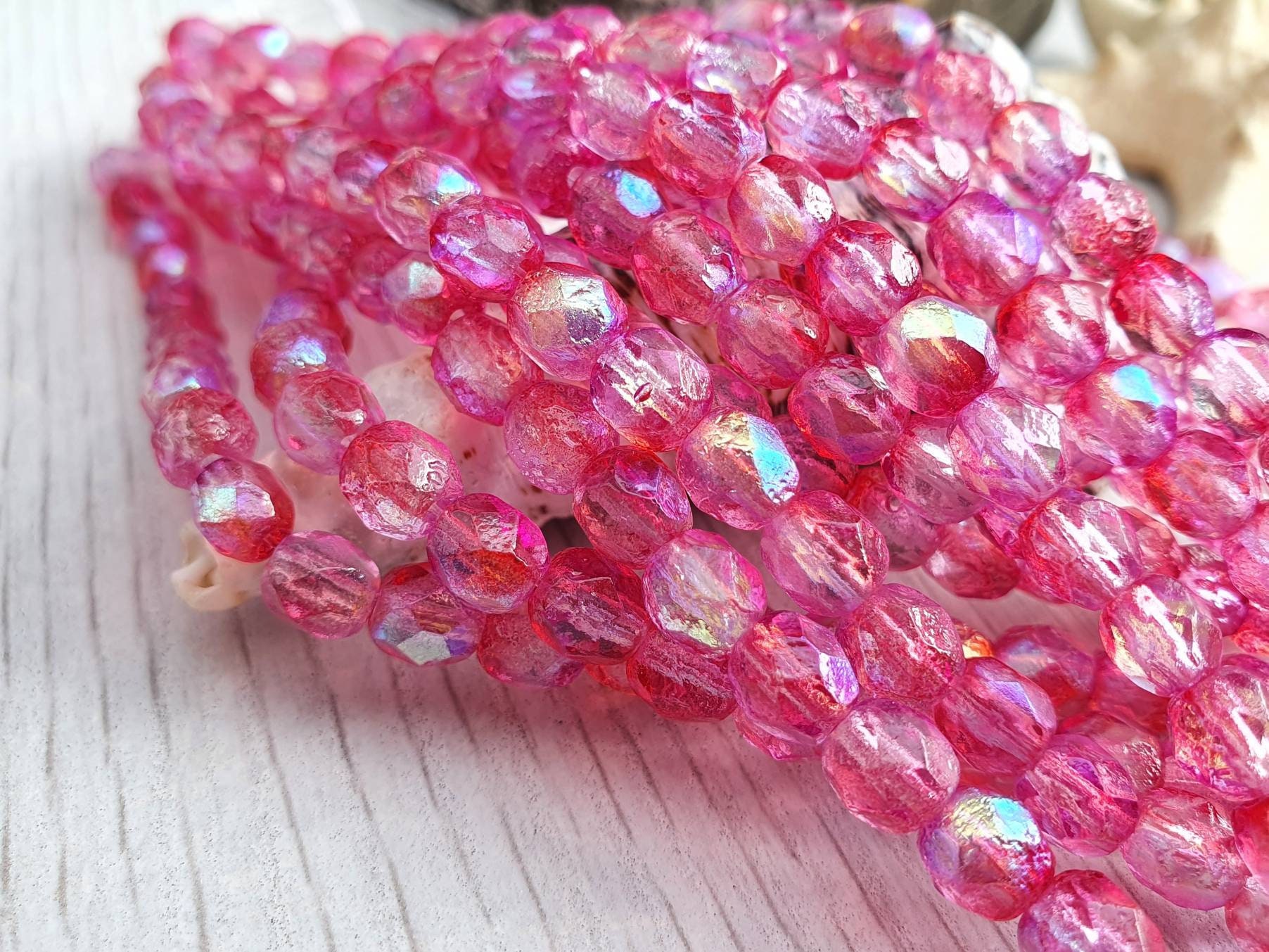 German Window Pink Teardrop Beads - 25 Pieces – Bead Goes On
