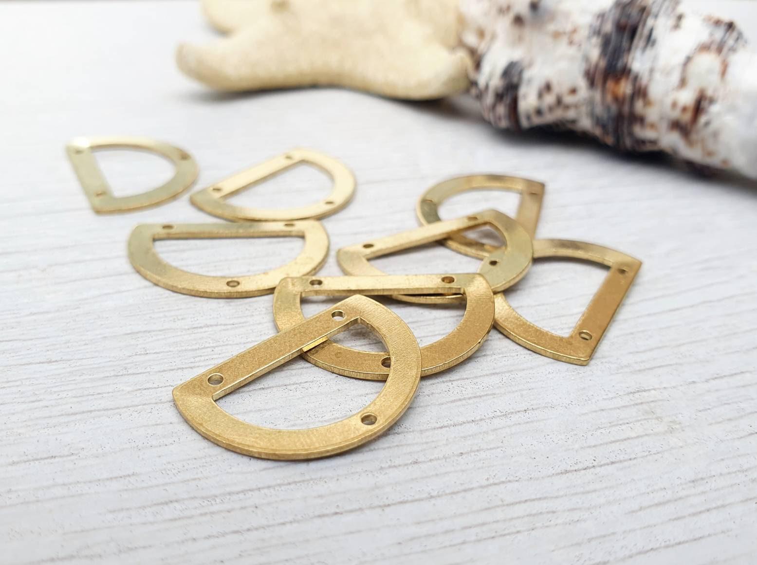 21 X 14mm Raw Brass Semi Circle Connector | D Connector | 8 Pcs - Etsy