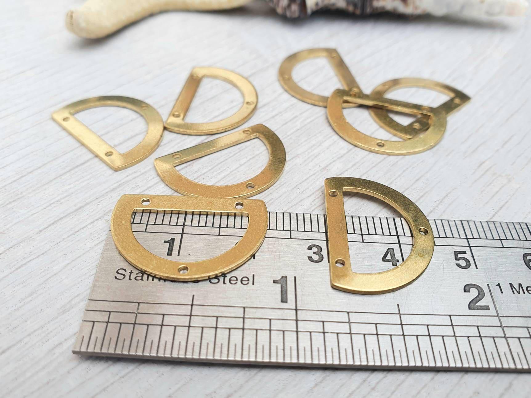 21 X 14mm Raw Brass Semi Circle Connector | D Connector | 8 Pcs - Etsy