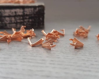 20 Pcs Genuine Copper Pinch Bails | 8x3mm | Pendant Bail