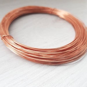 24g (0.5mm) Bare Round Copper Wire - Dead Soft - Jewellery Making Wire - 15 Metres