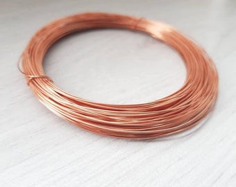 24g (0.5 mm) 裸丸銅線 - 非常に柔らかい - ジュエリー製作用ワイヤー - 15メートル