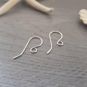 Alambres para pendientes Polaris / French Hook hechos a mano en plata esterlina o plata rellena / 1 o 5 pares imagen 4