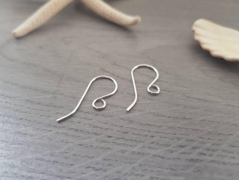 Alambres para pendientes Polaris / French Hook hechos a mano en plata esterlina o plata rellena / 1 o 5 pares imagen 4