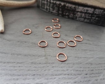 20g Soldered Copper Jump Rings | 0.8 mm Wire | 10 Pcs