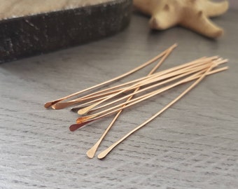 20g (0.8mm) Bronze Paddle Pins | 10 PCs | Choice of Length | Jewellery Components