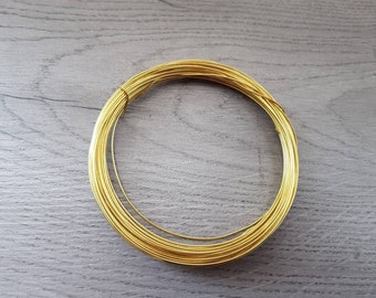 Fil rond en laiton nu de 24 g (0,5 mm) - Souple mort - Fil pour fabrication de bijoux - 10 mètres