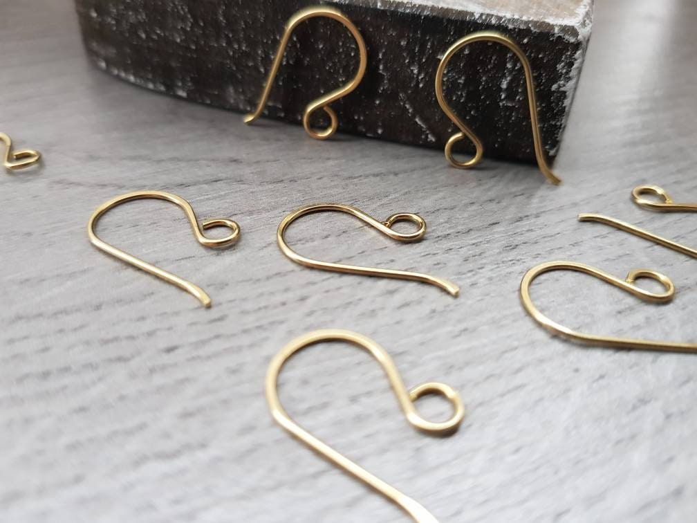 Mini French Hook Brass Ear WiresHANDMADE TO ORDER5/10/20 PairsNOVA 