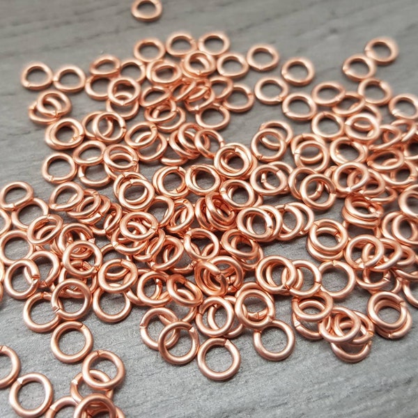 5mm OD Copper Jump Rings | 19 Gauge | Genuine Copper Findings | 50 / 100 Pcs