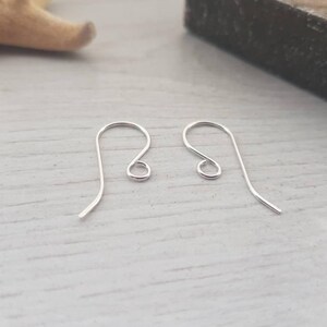 Alambres para pendientes Polaris / French Hook hechos a mano en plata esterlina o plata rellena / 1 o 5 pares imagen 3