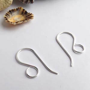 Nebula | Small French Hook Handmade Sterling Silver or Silver Filled Ear Wires | 1 or 5 Pairs