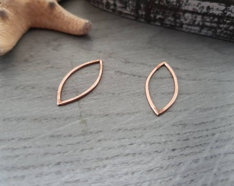 Copper Marquise Connectors | Earring Components | 2 Pieces