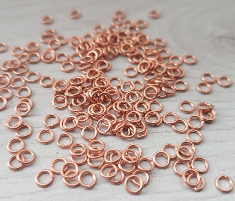 4mm Copper Open Jump Rings 21 Gauge Wire 4mm Outer Etsy