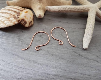 Vega | Raw Copper Handmade Ear Wires | 5/10/20 Pairs
