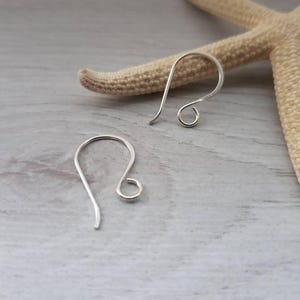 Nova | Mini French Hook Handmade Sterling Silver Or Silver Filled Ear Wires | 1 or 5 Pairs image 3
