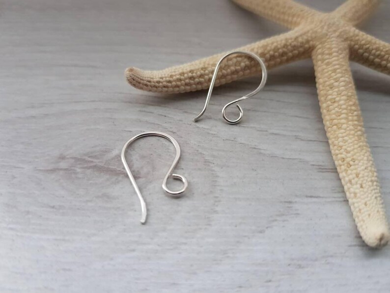 Nova | Mini French Hook Handmade Sterling Silver Or Silver Filled Ear Wires | 1 or 5 Pairs image 3