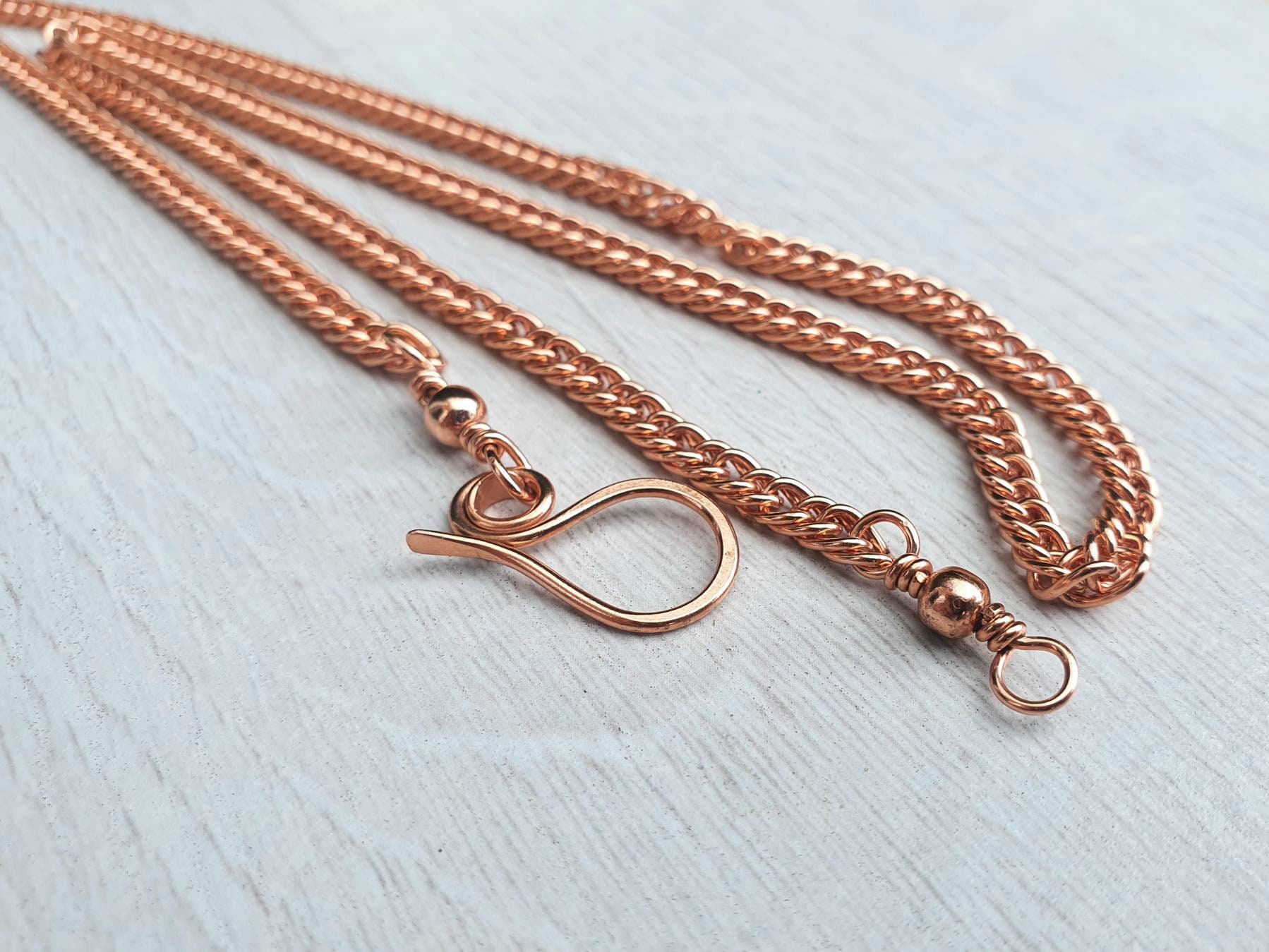 Pure Copper Snake Chain ,solid Copper Chain , Snake Chain Necklace, Dainty  Snake Chain Necklace, Thick Snake Necklace Gift for Her 
