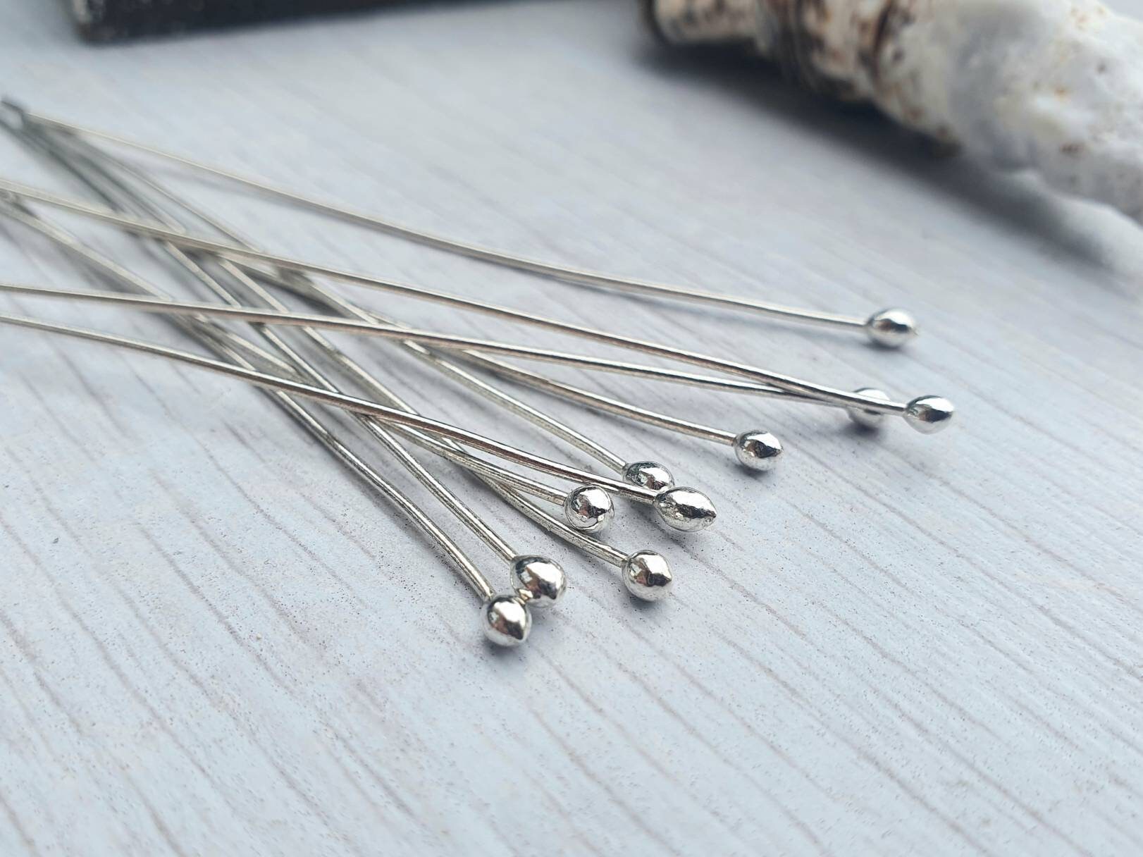 500PCs 1.6cm-3cm Long Copper Ball Head Pins Silver Color Metal