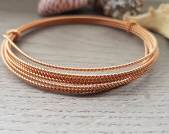 20g Twisted Bronze Wire | Bare Dead Soft Wire | 5 Ft Lengths | 1.5mm Diameter