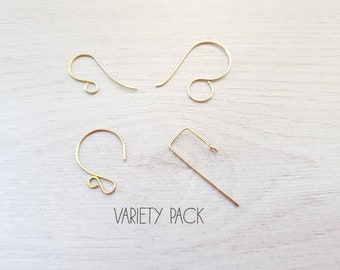 Variety Pack 2 | Handmade Brass Earwires | 4 Pairs