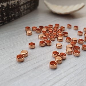 3mm Copper Round Bezel Cups | 10 Pieces