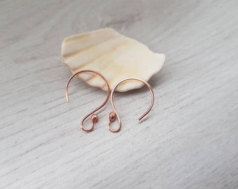 Raw Copper Balled Circle Ear Hooks | Halo | 10 pieces (5 pairs)