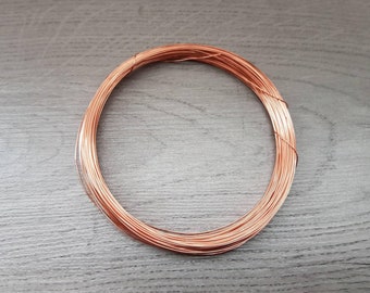 25g (0.45mm) Bare Copper Round Wire - Dead Soft - Jewellery Making Wire - 15 Metres