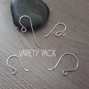 Variety Pack 5 | Handmade Sterling Silver Ear Wires | 4 Pairs