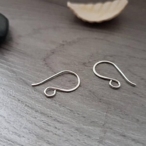 Nova | Mini French Hook Handmade Sterling Silver Or Silver Filled Ear Wires | 1 or 5 Pairs image 2