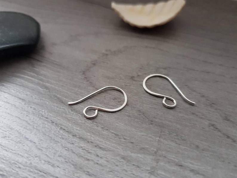 Nova | Mini French Hook Handmade Sterling Silver Or Silver Filled Ear Wires | 1 or 5 Pairs image 2