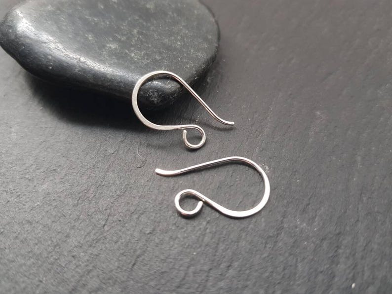 Nova | Mini French Hook Handmade Sterling Silver Or Silver Filled Ear Wires | 1 or 5 Pairs image 4