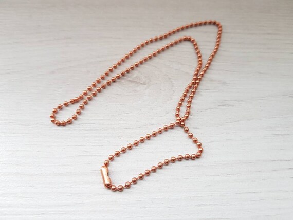 Finished 2.4mm Copper Ball Chain 5 