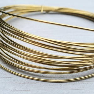 19g (0.9mm) Bare Brass Wire - Dead Soft - Jewellery Making Wire - 5 Metres