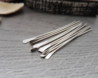 16g Sterling Silver Paddle Pins | 10 Pieces | Jewellery Components