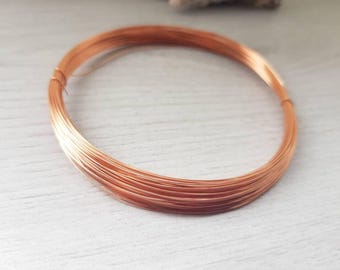 26g (0.4 mm) 裸銅丸線 - 非常に柔らかい - ジュエリー製作用ワイヤー - 15メートル