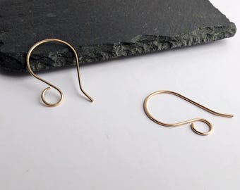 Atria | 14K Gold Filled Large Loop Ear Wires | 1 or 5 Pairs