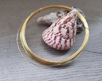 26g (0.4mm) Bare Brass Round Wire - Dead Soft - Jewellery Making Wire - 10 Metres