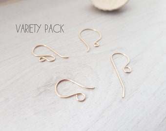 Variety Pack 5 | Handmade 14K Gold Filled Ear Wires | 4 Pairs